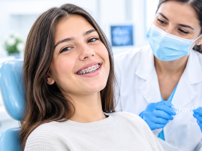 Ortodoncia con brackets para alinear los dientes en Valencia